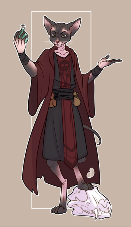 cat-wizard:The author of the book Brynvald cursed his hands on. Finally designed him!