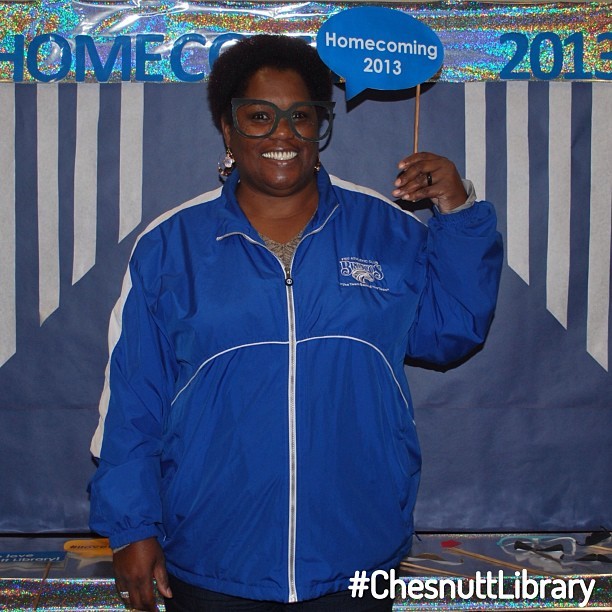 FSU Homecoming 2013 - #ChesnuttLibrary #PhotoBooth: Gwen Jones (student)
Come have your photo taken! The booth is behind the elevator on the first floor in the Reference Department.
#FSUBroncos #BroncoPride #faystate #InsideChesnuttLibrary...