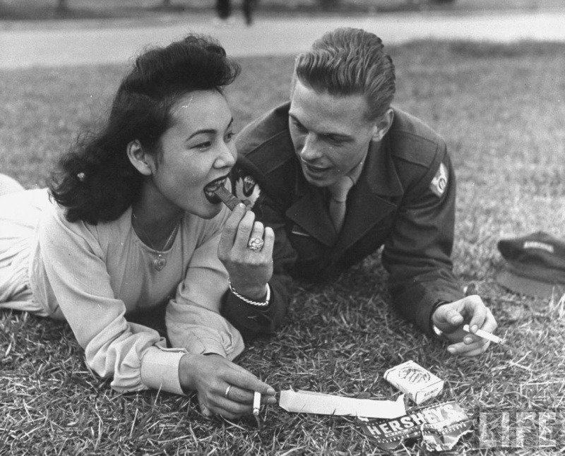vintageeveryday:Against Occupation Regulations — Pictures of US soldiers dating