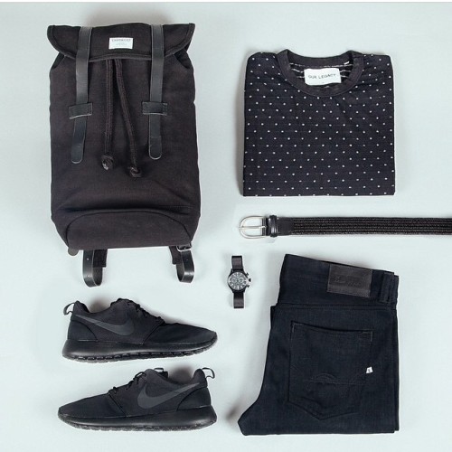 livingby:  Black is the new black daily#menswear #edc