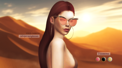 Dolce &amp; Gabbana ‘Cat-Eye Sunglasses’ by CCSNew mesh;Found in ‘Glasses’;Custom thumbnail;DOWNLOAD