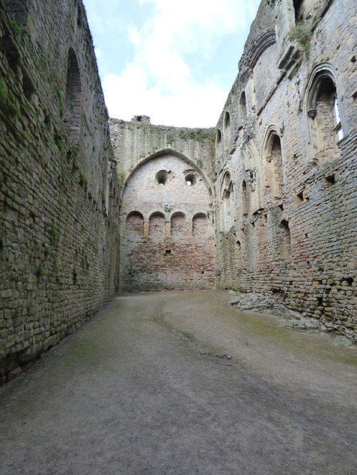 Inside the Great Tower of Chepstow Castle (Wales), built around 1070AD.The main floor, at first-floo