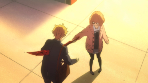 nightlocke-d:  corporal-shortass:  tanteitime:  WELL THIS ANIME IS OFF TO A VERY CUTE START  did she just stab nagisa  Yes, she did. They know each other from prison. 