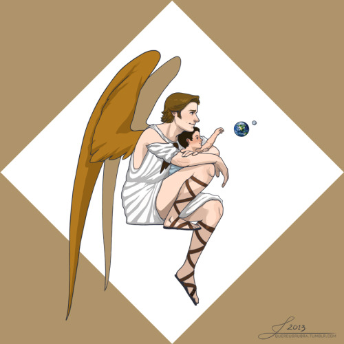 quercusrubra: Hey, hey, come look and see My footsteps through eternity Baby Cas!