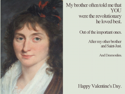needsmoreresearch:Charlotte Robespierre hopes your Valentine’s Day is accurately happy.