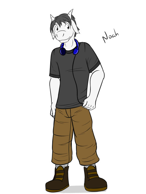 Noah, the goat dude.Partially inspired by recent events, got a new secondary character for Texnatsu.  He won’t be involved in the story, but the stream wanted him to exist, so here he is, existing.