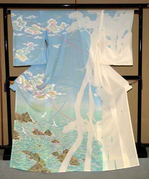 The 43rd Traditional Kaga-Yuzen Crafts ExhibitionVisiting dress “thousand miles” Tetsuya