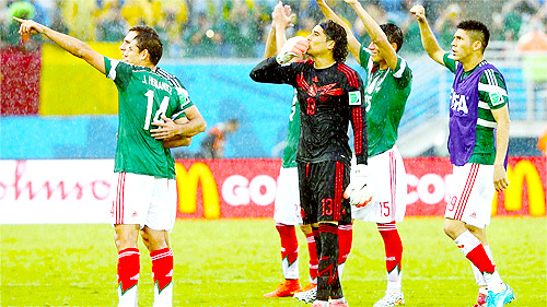 ohchicharito-blog:  Fans. Mexico vs. Cameroon | 13/6/2014 