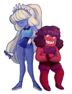 artistii:  Sapphire and Ruby - Steven Universe