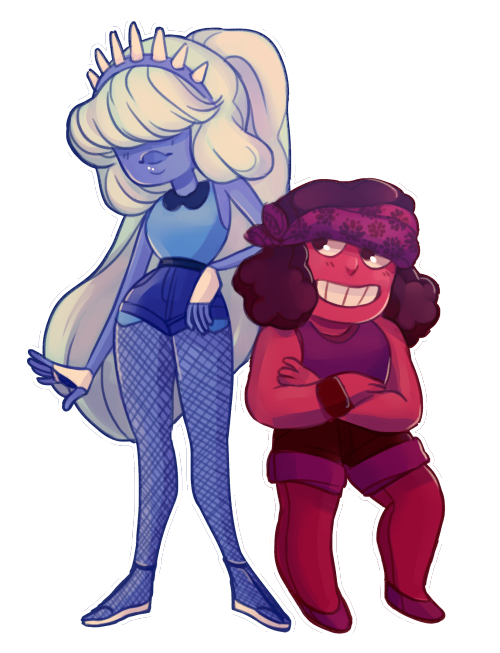 artistii:  Sapphire and Ruby - Steven Universe  <3