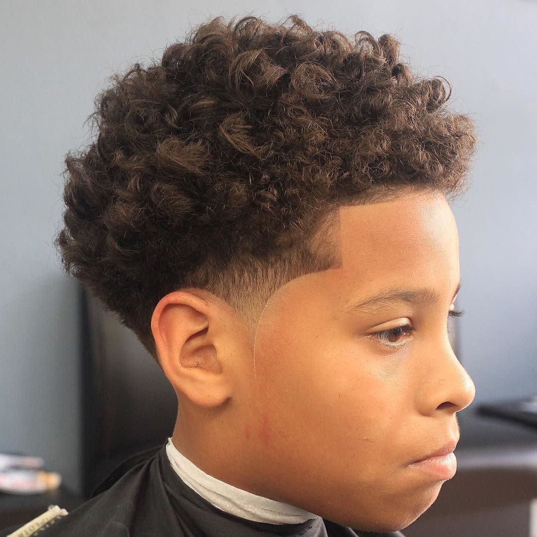 haircuts for black boys with curly hair