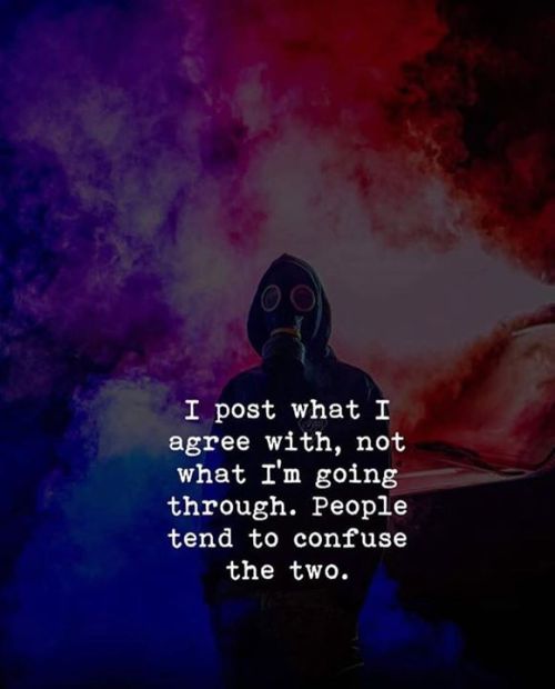thinkpozitiv:  I post what I agree with, not what Im going through.. https://ift.tt/2J5tnQS