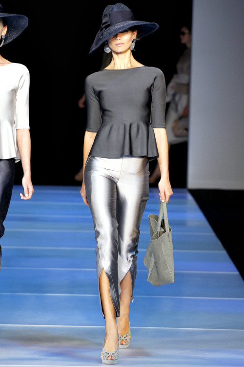 This spring, make a metallic touch on your outfits. Giorgio Armani SS ‘12 Collection.