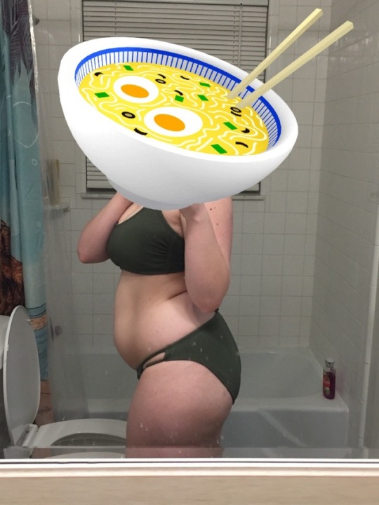 foryourencouragement:  Decided to stuff myself tonight and try on my bathing suit from last summer