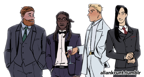 i asked what dads to draw next and here they are but in suits