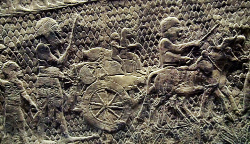 Richard Miles ArchaeologistONE DAY, ONE IMAGEThe Lachish relief - detail. Assyrian stone panels, nar