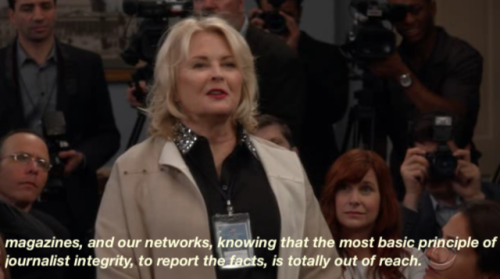 tvhousehusband: Murphy Brown crashes a White House press briefing and asks questions we all wish jou