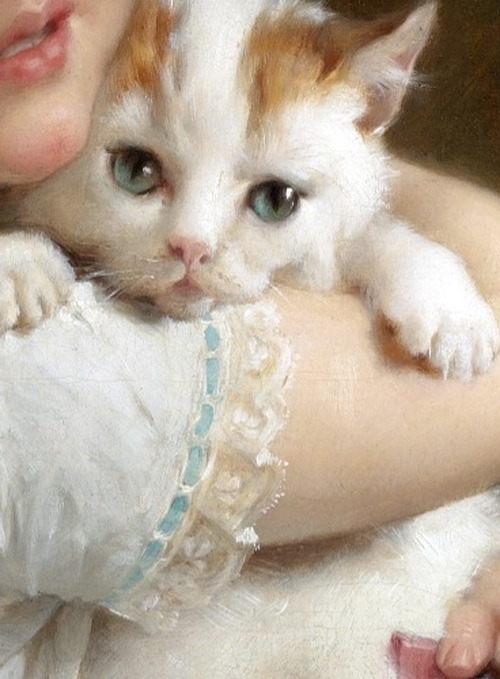 c0ssette:Her Best Friend,detail.1882.Emile Munier