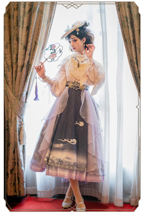 lolita-wardrobe:New Release: 【Lotus Garden】 #QiLolita Dress Set ◆ Shopping Link &gt;&gt;&gt; https:/