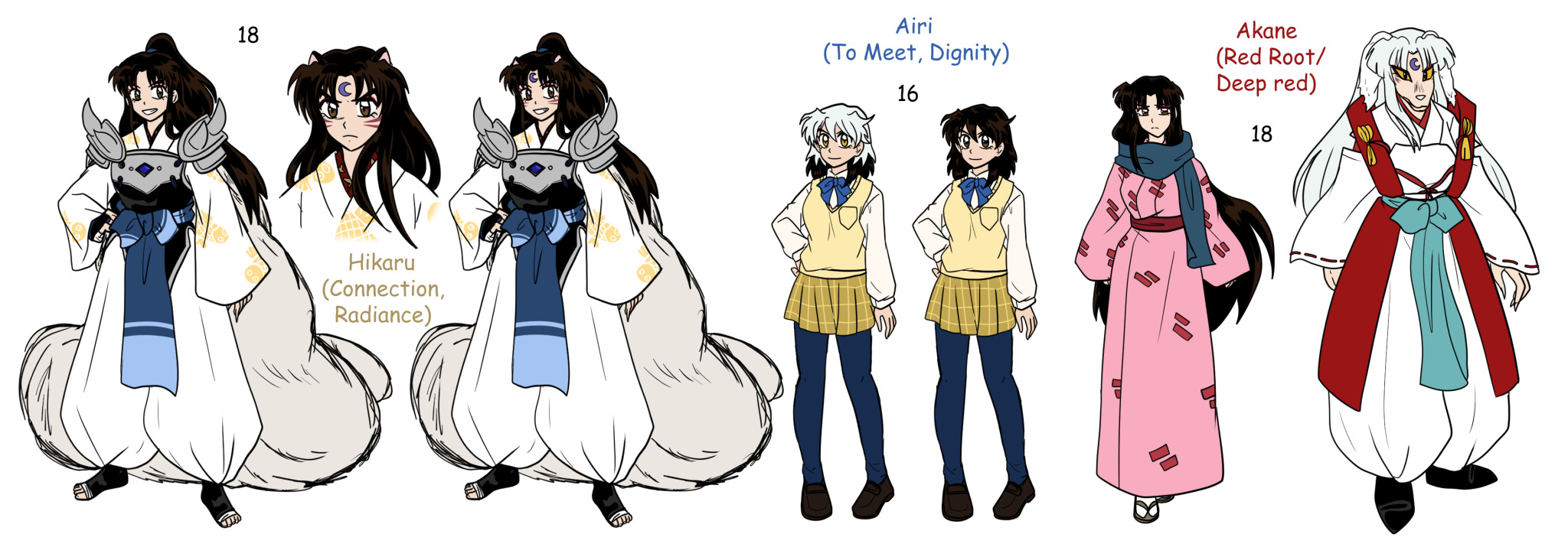 The Sesshomaru and Irene kiddos designs are completed