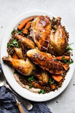 fattributes:
“Paprika and Cinnamon Roast Chicken with Lentils
”