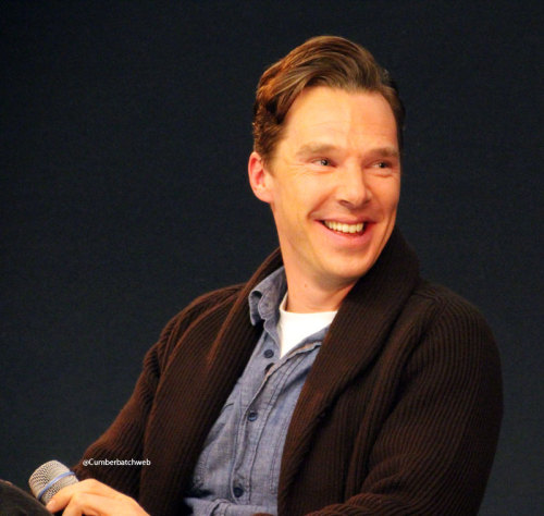 cumberbatchweb:Benedict Cumberbatch at the Apple Store Sherlock Q&amp;A