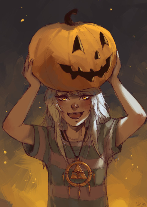 goldghoti: Is it a late birthday picture or an early Halloween one? Who knows??????