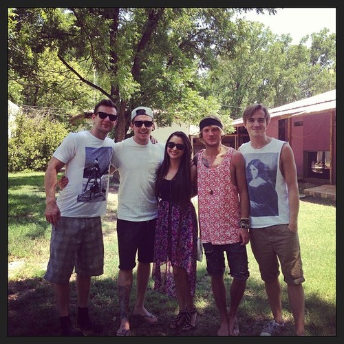 fuckyeahdougiepoyntersource:  New pics of McFly with Fans at the Studio in Texas