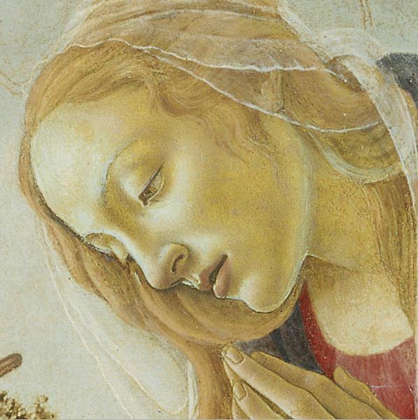 renaissance-art:  Botticelli c. 1481-1482 Madonna Adoring the Child with the Infant