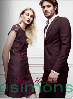 i-did-it-for-justice:  Justice Joslin for Simons Holidays  Catalog 2015 📷: Mei Tao   MY HUSBAND