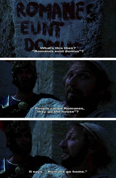solarbird:ayellowbirds:aswiftfooted:Monty Python’s Life of Brian (1979).The story goes that John Cle