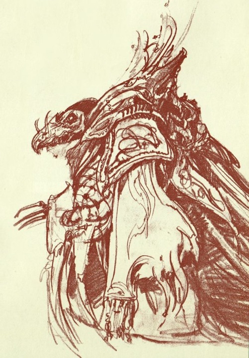talesfromweirdland:Brian Froud (concept) art for The Dark Crystal (1982).
