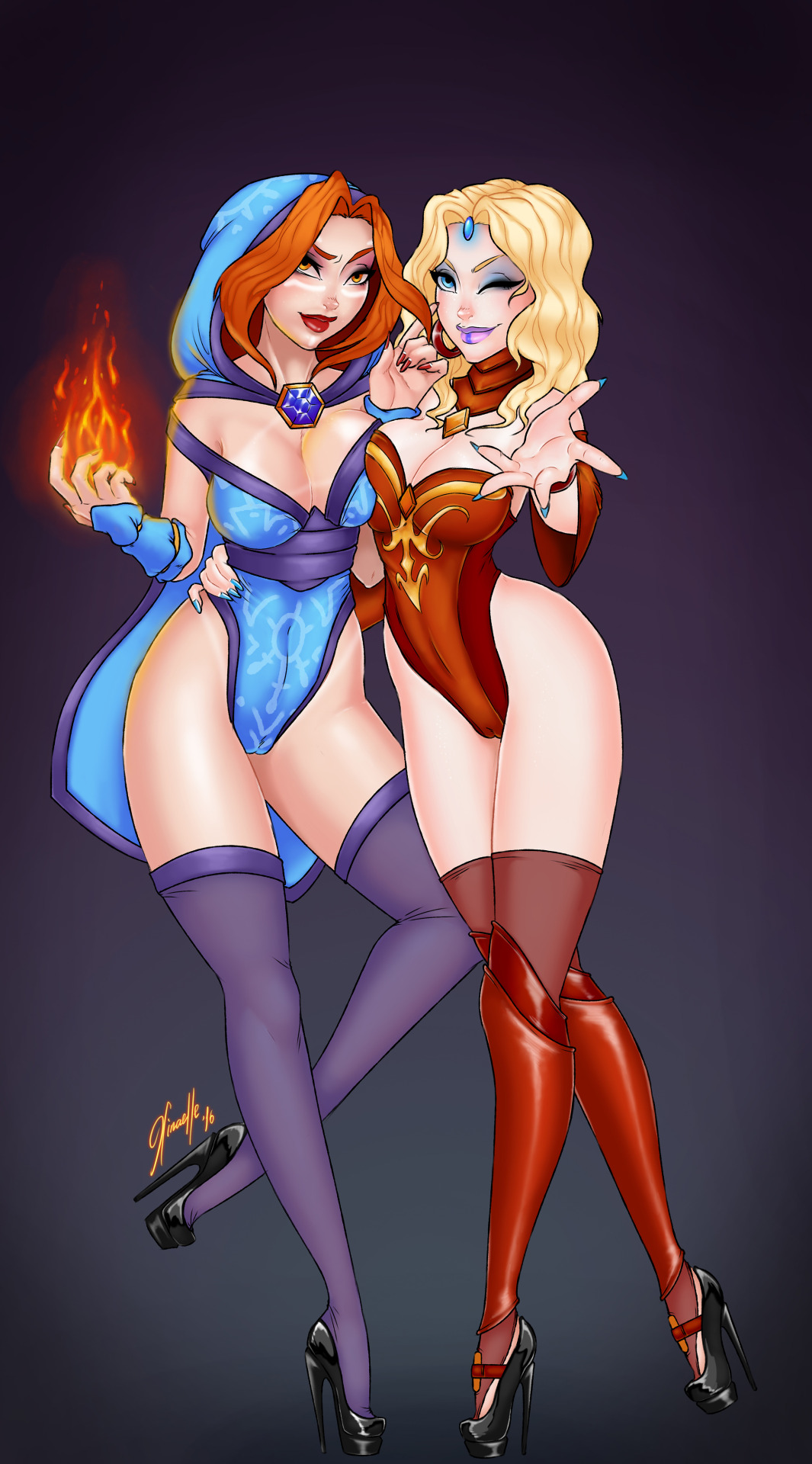 xinaelle-sfw:  Lovely Lina and Rylai ^3^   SFW versions &lt;3