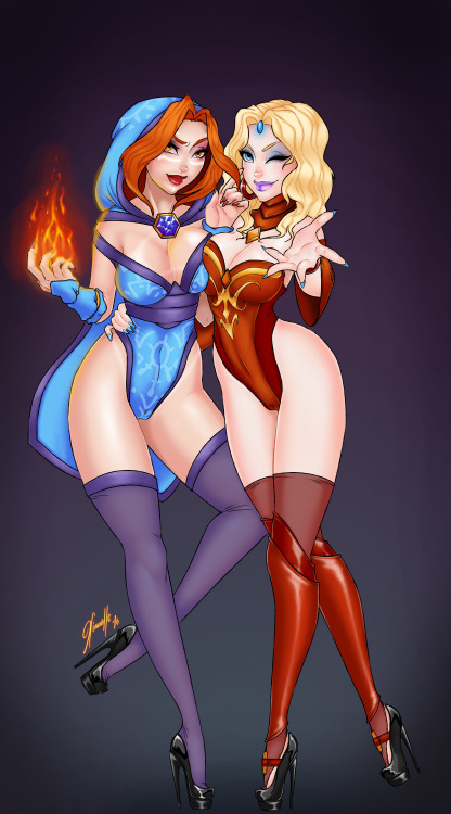 xinaelle-sfw:  Lovely Lina and Rylai ^3^   SFW versions <3