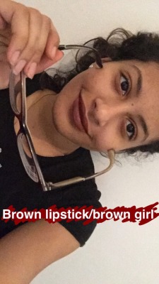 New aesthetic. Brown lipstick, brown hair, brown eyes, brown girl.