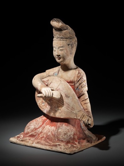 da-tang:Female Musicians, late 7th century, China, Tang dynasty (618–907) Ensembles featu