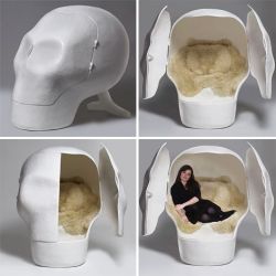 aspiegirlspeaks:  This artist calls it her “sensory deprivation skull” I wonder if she is autistic? how cool is that!? I want one! 