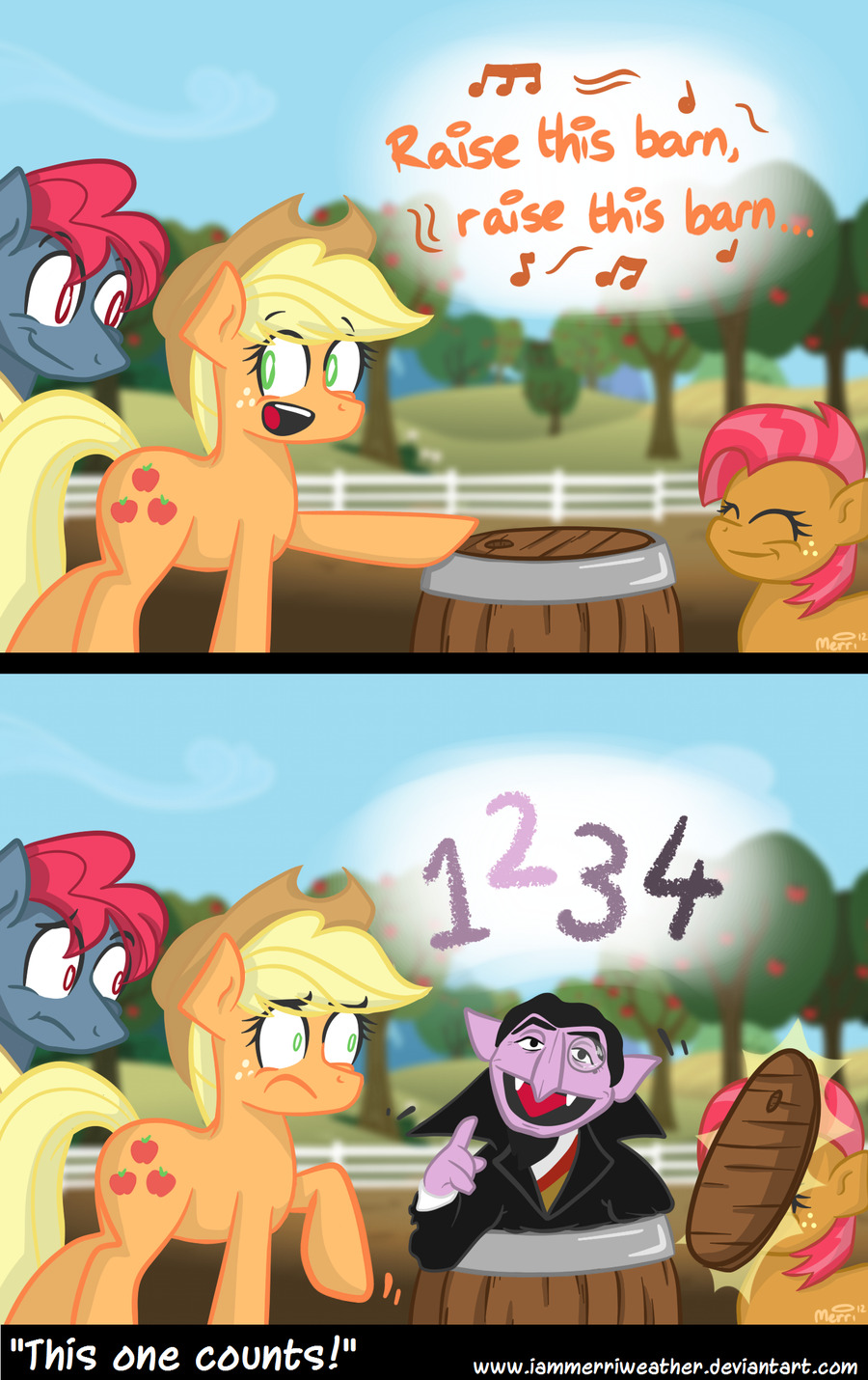 epicbroniestime:  This One Counts! by *IAmMerriweather  Learn to count to Apple…