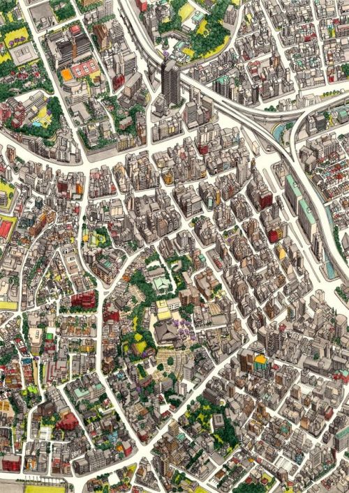 t-unmasked:It’s been a long (LONG) time coming, but the map of Azabu-Juban as it would appear 