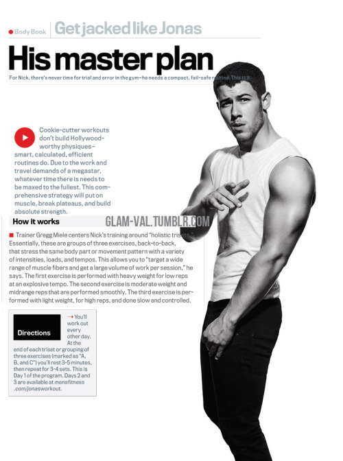 Nick Jonas by Peter Yang for Men&rsquo;s Fitness US December 2016