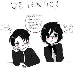 amuchi-mikuchis:  RivaMika then?They spend way too much time together on detention at school 