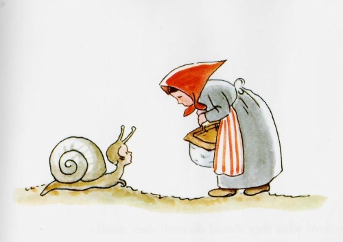 backstreetsbackalright:At last she met a snail boy on the road. She had to bend down to hear his qui