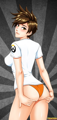 overwatch-fan-art:  Tracer by Tenzen-Hentai 