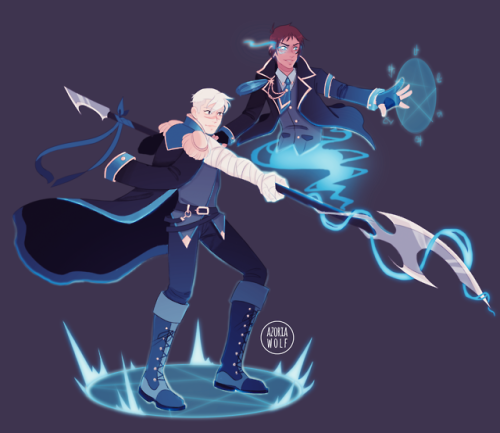 paladinbluespace: A commission for @alwaysreblogneverpost ! Shiro &amp; Lance as Meister &am