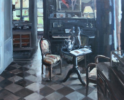 The Lounge   -    Christoff DebusschereFrench, b.1962-Oil on canvas