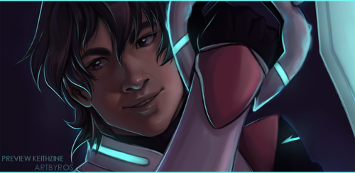 artbyros:Preview of my piece for the keithzine :･!