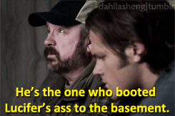 dahliasheng:  Say what you want about Bobby Singer, but the man is CONCISE. He basically just summed up a book’s worth of lore in 3 sentences. And then there’s Dean:          