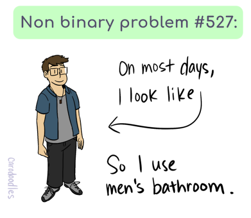 This comic has a special guest appearances by my nonbinary friends :3  Sometimes I just go with