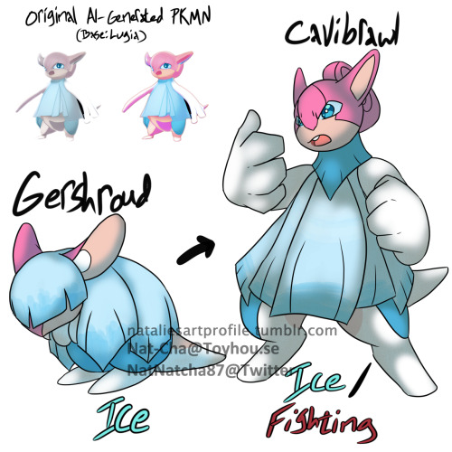 nataliesartprofile:Finally got around to playing with one of the ai-generated Fakemon that resonat