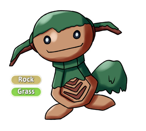 194 - MosserOld Stone Pokemon“Its body is made of stone, covered with lots of moss from its age. Its